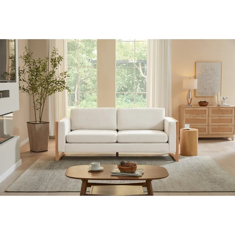 Canapé 3 places Lily Modern 79 avec pieds en bois massif