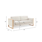 Canapé 3 places Lily Modern 79 avec pieds en bois massif