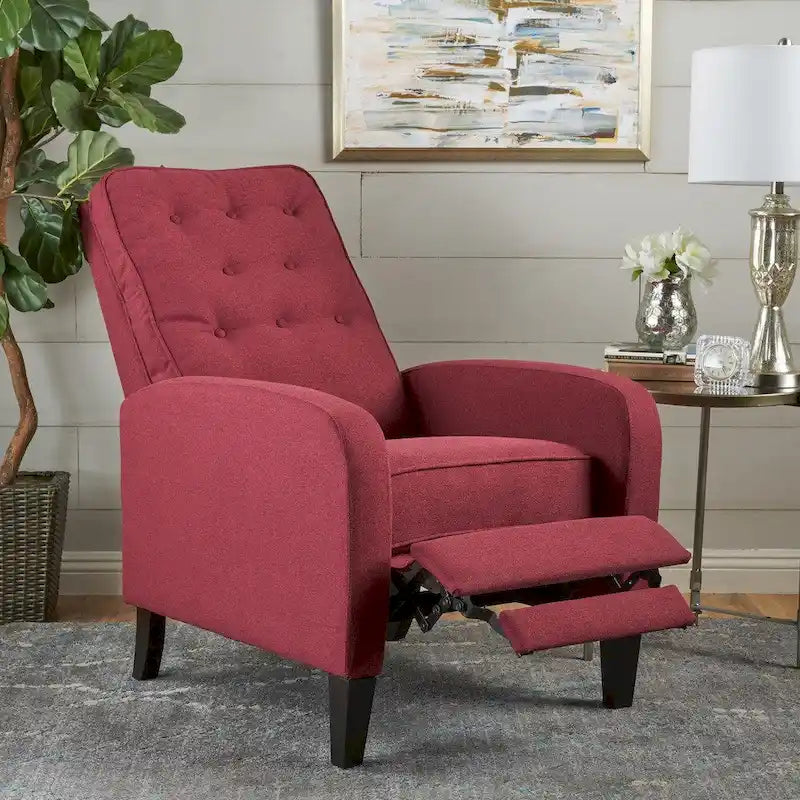 Fauteuil inclinable en tissu touffeté Nievis