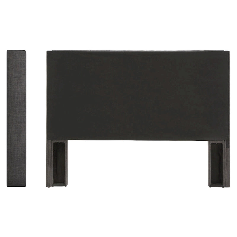 Tête de lit en tissu de lin capitonné Detmold Queen Wingback
