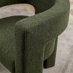 Fauteuil carré capitonné en tissu bouclé, 71 cm de large (lot de 2)