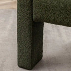 Fauteuil carré capitonné en tissu bouclé, 71 cm de large (lot de 2)
