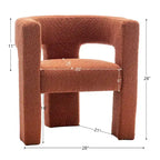 Fauteuil carré capitonné en tissu bouclé, 71 cm de large (lot de 2)