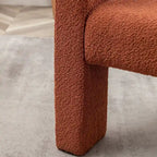 Fauteuil carré capitonné en tissu bouclé, 71 cm de large (lot de 2)