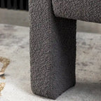 Fauteuil carré capitonné en tissu bouclé, 71 cm de large (lot de 2)
