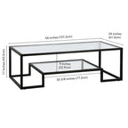 Table basse contemporaine en métal et verre Artemis