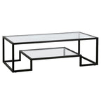 Table basse contemporaine en métal et verre Artemis