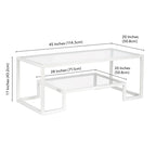 Table basse contemporaine en métal et verre Artemis