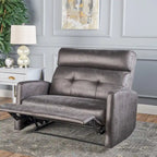 Fauteuil inclinable 2 places en microfibre Halima