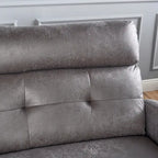 Fauteuil inclinable 2 places en microfibre Halima