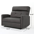 Fauteuil inclinable 2 places en microfibre Halima