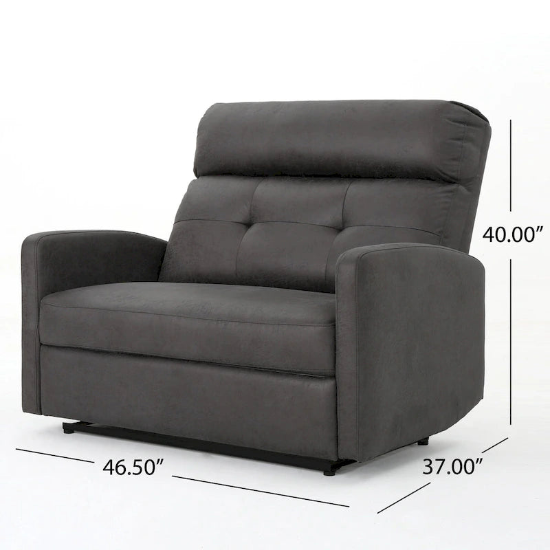 Fauteuil inclinable 2 places en microfibre Halima