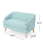 Sheena Causeuse en tissu style moderne du milieu du siècle