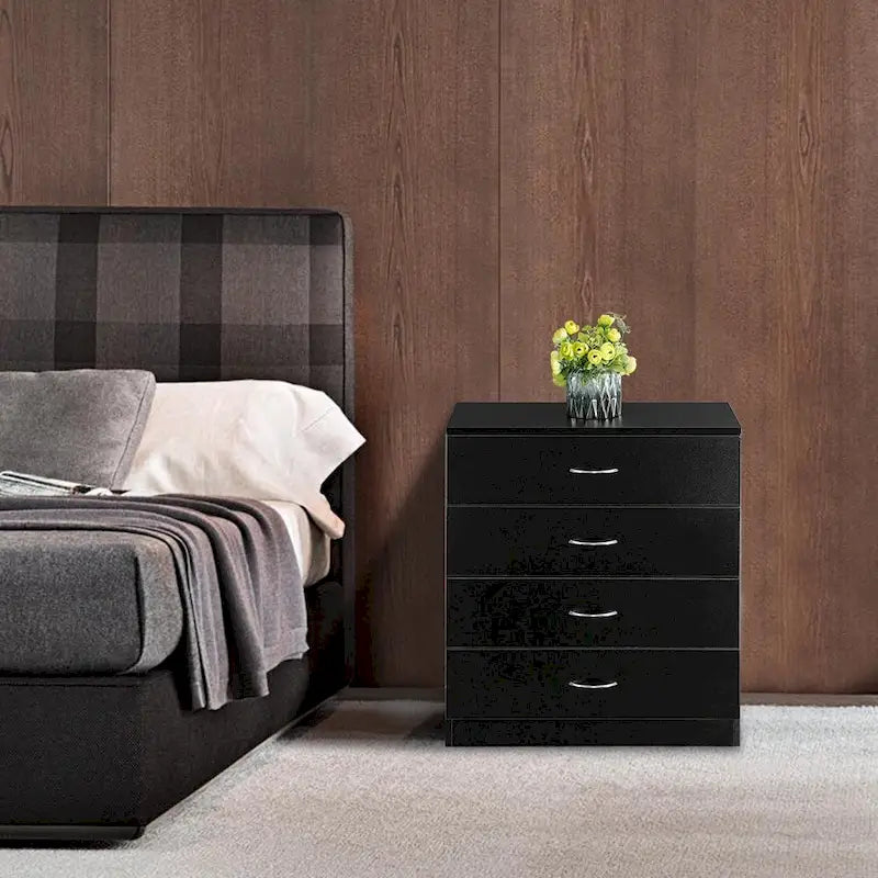Wood 4-Drawer Chest of Drawers