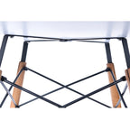Table de salle à manger ronde moderne Dover 47 pour 4 personnes - Table classique du milieu du siècle avec plateau en verre/bois pour salon et cuisine