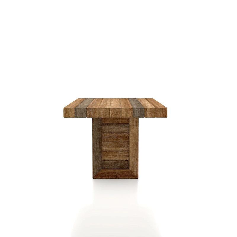 Table à manger Anaisha Rustique en bois massif de 68 pouces