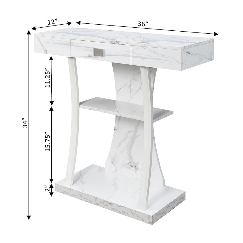 Console avec étagères Newport 1 tiroir Harri