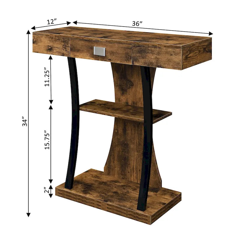 Console avec étagères Newport 1 tiroir Harri