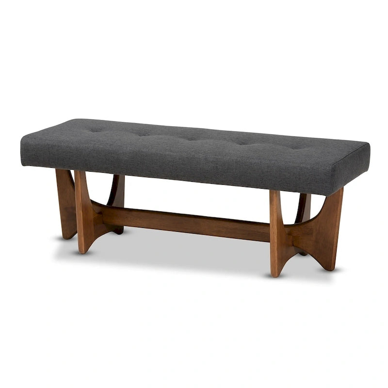 Banc rembourré Ullarp de style moderne milieu de siècle