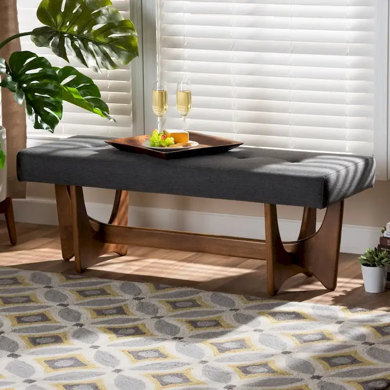Banc rembourré Ullarp de style moderne milieu de siècle