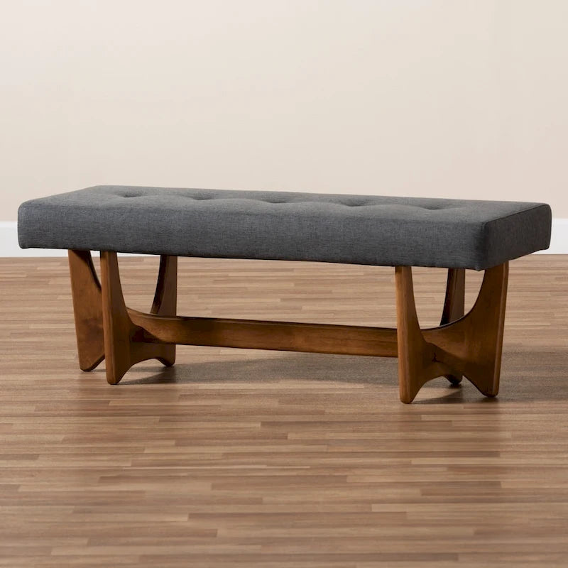 Banc rembourré Ullarp de style moderne milieu de siècle
