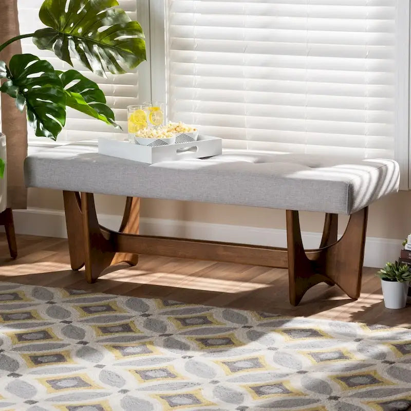 Banc rembourré Ullarp de style moderne milieu de siècle