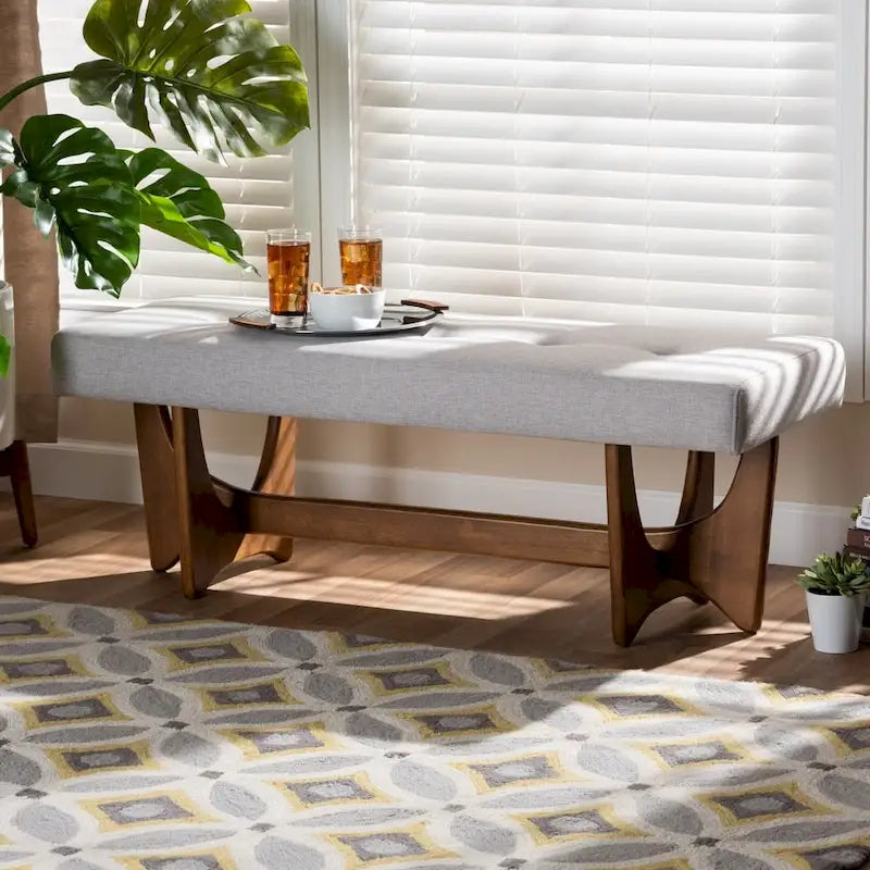 Banc rembourré Ullarp de style moderne milieu de siècle