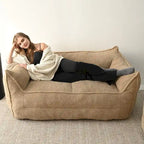 Canapé Paresseux Teddy Faux Tissu Canapé de Salon Fauteuil Poire avec Mousse à Mémoire de Forme