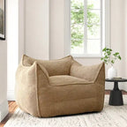 Canapé Paresseux Teddy Faux Tissu Canapé de Salon Fauteuil Poire avec Mousse à Mémoire de Forme