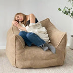 Canapé Paresseux Teddy Faux Tissu Canapé de Salon Fauteuil Poire avec Mousse à Mémoire de Forme