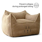 Canapé Paresseux Teddy Faux Tissu Canapé de Salon Fauteuil Poire avec Mousse à Mémoire de Forme