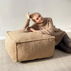 Canapé Paresseux Teddy Faux Tissu Canapé de Salon Fauteuil Poire avec Mousse à Mémoire de Forme
