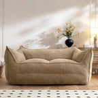 Canapé Paresseux Teddy Faux Tissu Canapé de Salon Fauteuil Poire avec Mousse à Mémoire de Forme
