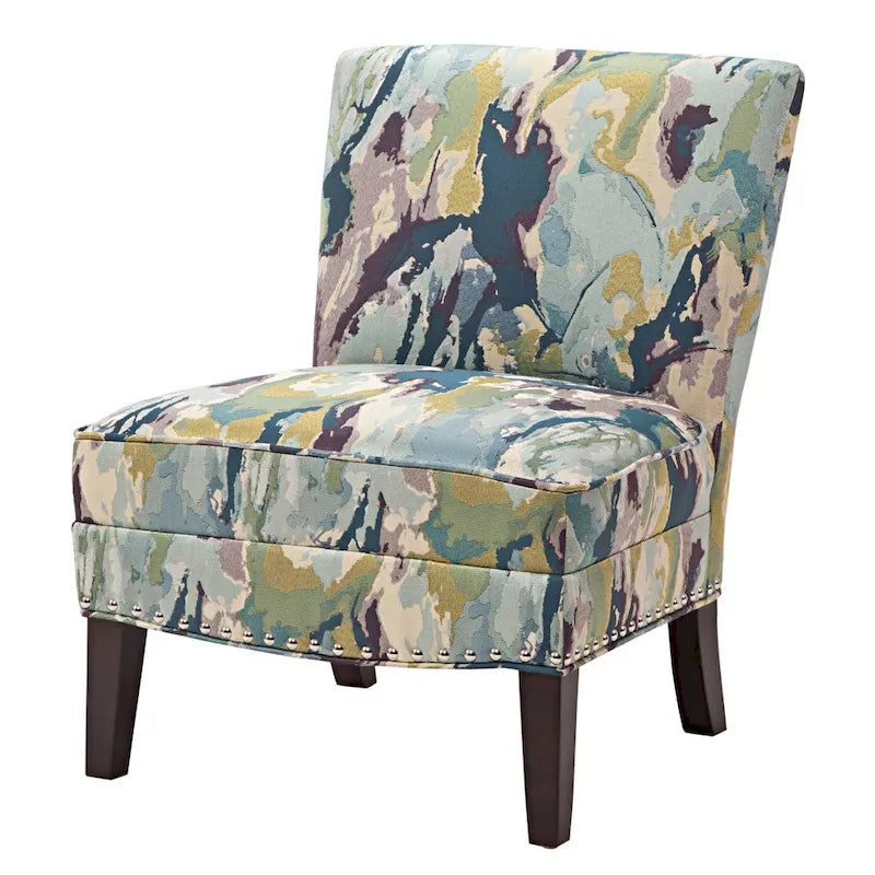 Fauteuil d'appoint sans accoudoirs Alex avec imprimé artistique