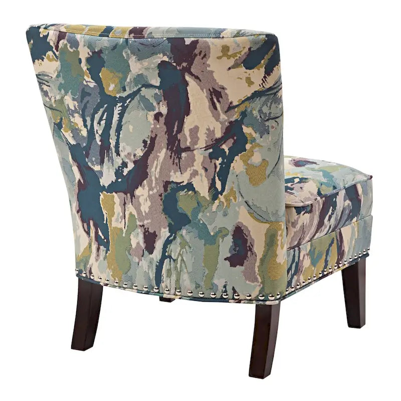 Fauteuil d'appoint sans accoudoirs Alex avec imprimé artistique