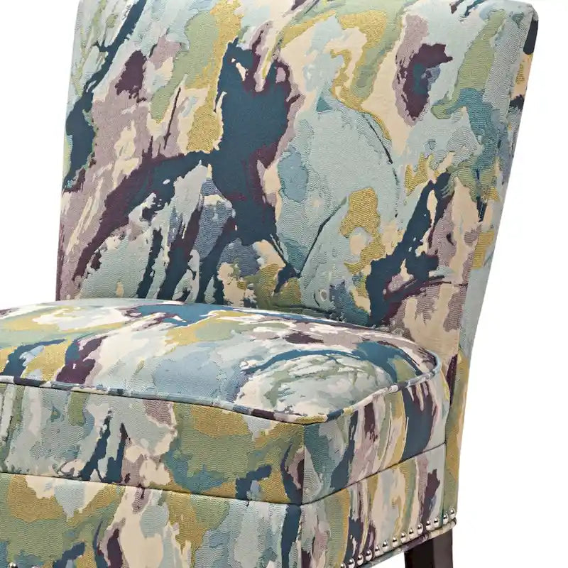 Fauteuil d'appoint sans accoudoirs Alex avec imprimé artistique
