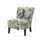 Fauteuil d'appoint sans accoudoirs Alex avec imprimé artistique