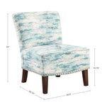 Fauteuil d'appoint sans accoudoirs Alex avec imprimé artistique