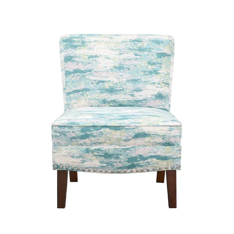 Fauteuil d'appoint sans accoudoirs Alex avec imprimé artistique