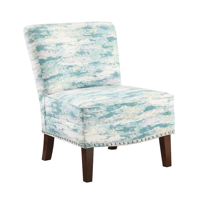 Fauteuil d'appoint sans accoudoirs Alex avec imprimé artistique