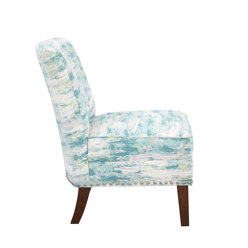 Fauteuil d'appoint sans accoudoirs Alex avec imprimé artistique