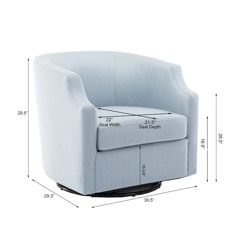 Fauteuil club pivotant et à bascule Cayden