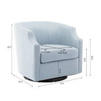 Fauteuil club pivotant et à bascule Cayden