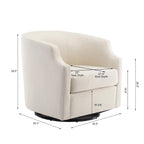 Fauteuil club pivotant et à bascule Cayden