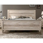 Parure de chambre contemporaine blanchie 5 pièces très grand lit Imerland