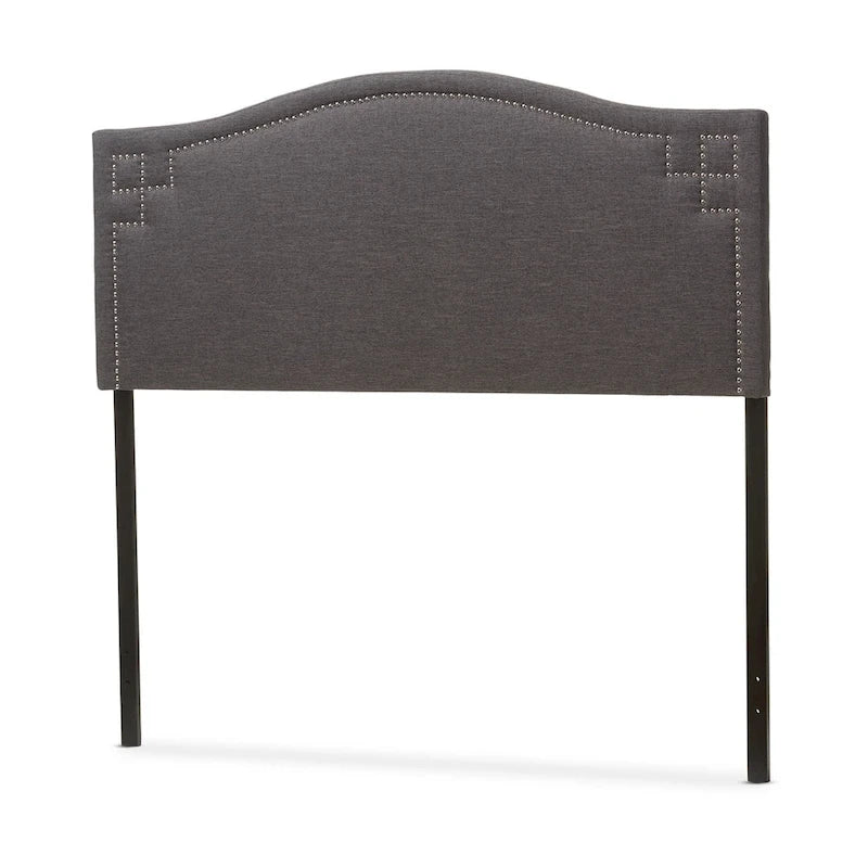 Tête de lit tapissée Daisy moderne gris foncé