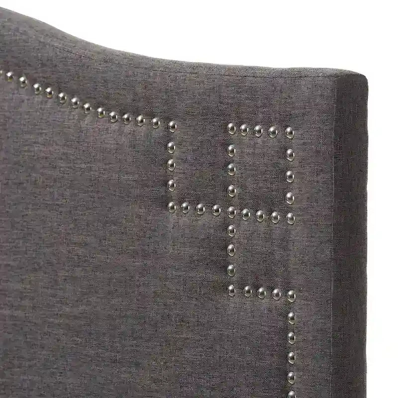 Tête de lit tapissée Daisy moderne gris foncé