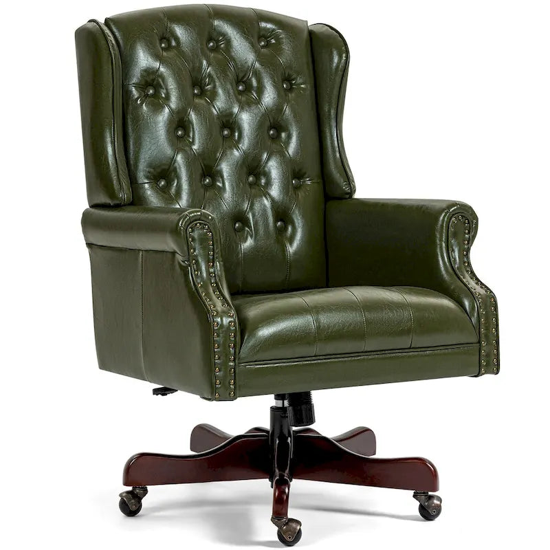 Fauteuil de Bureau de Direction Classique, Fauteuil de Patron à Dossier Haut et Oreilles