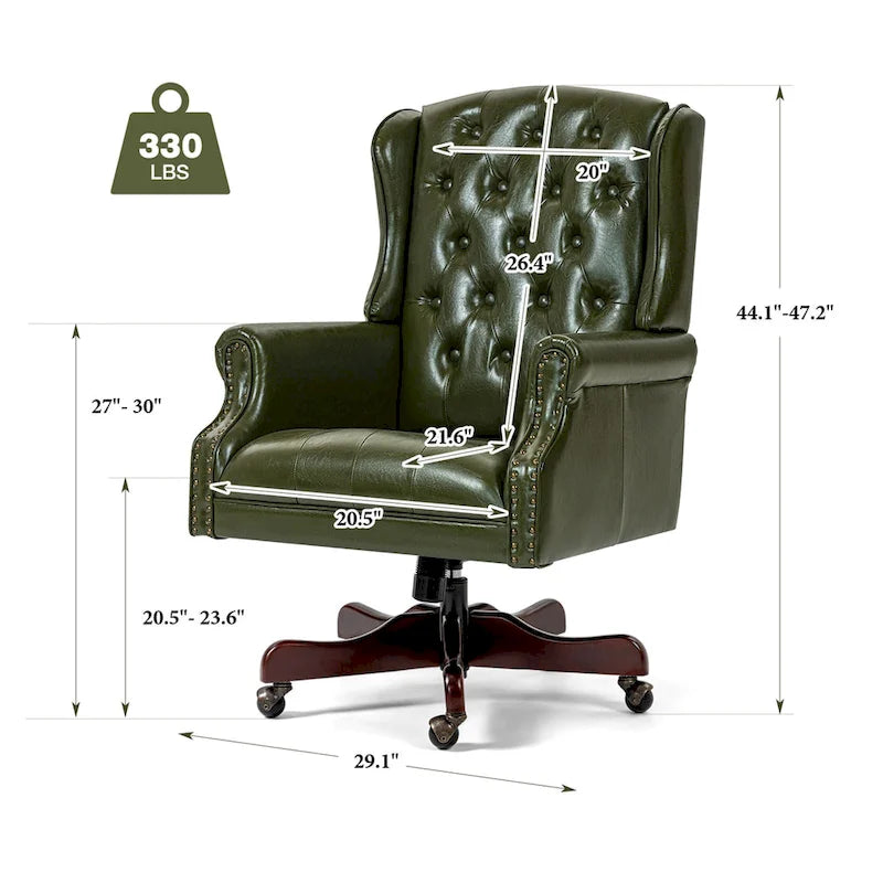 Fauteuil de Bureau de Direction Classique, Fauteuil de Patron à Dossier Haut et Oreilles