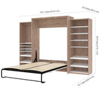 Lit escamotable grand lit Cielo 125W avec 2 étagères